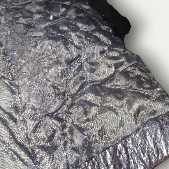 Winlit Dark Brown Women's Leather Jacket Size Medium With Gold Accents - Picture 8 of 14